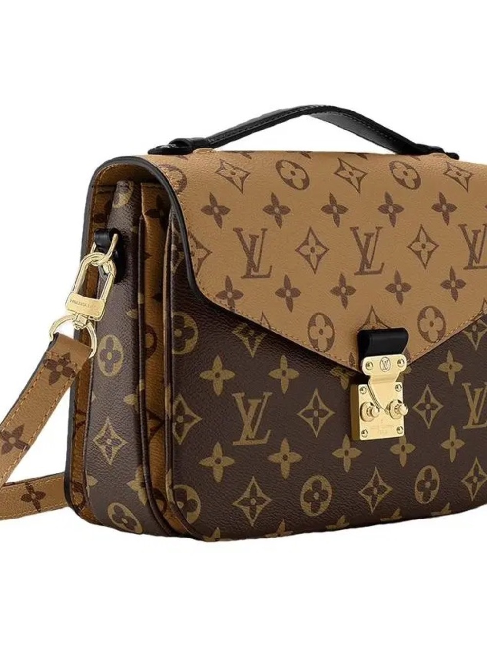 Louis Vuitton Two-Tone Monogram Satchel in Brown and Tan
